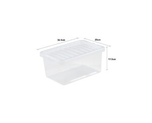 Crystal 11Ltr Plastic Storage Box with Lid