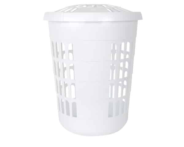Casa Deluxe Round Laundry Hamper Ice White