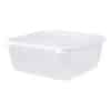 Cuisine 10L Large Square Food Box & Lid Clear/Ice White
