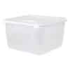 Cuisine 15L Large Square Food Box & Lid Clear/Ice White