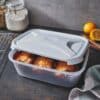 Cuisine 2.7L Rectangular Food Box & Lid Clear/Ice White - Image 2