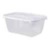 Cuisine 6L Rectangular Food Box & Lid Clear/Ice White