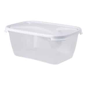Cuisine 6L Rectangular Food Box & Lid Clear/Ice White