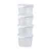 Cuisine Set Of 4 - 300ml Handy Pots & Lids Clear/IceWhite
