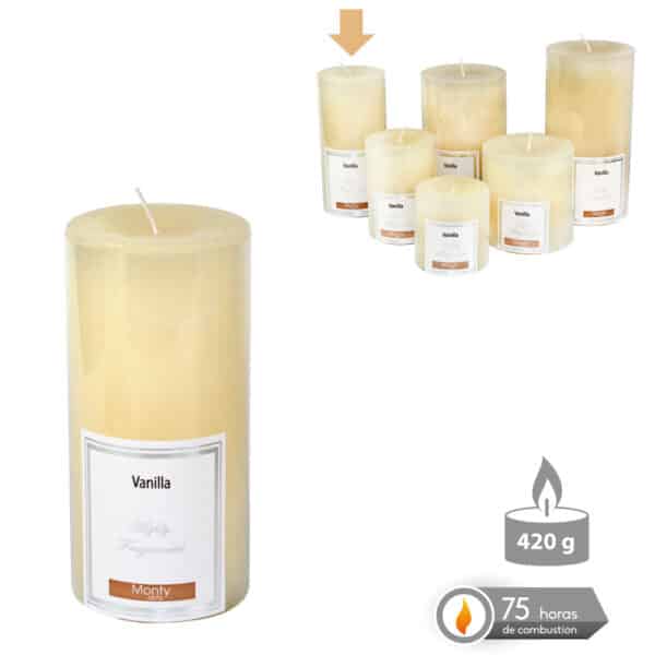 Cylindrical Candle With Perfume Cream