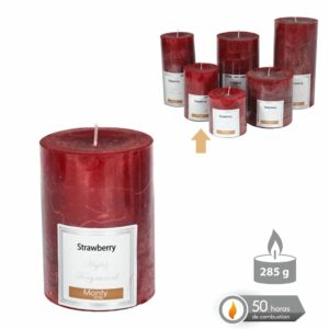 Cylindrical Perfumed Candle Red - 7cm