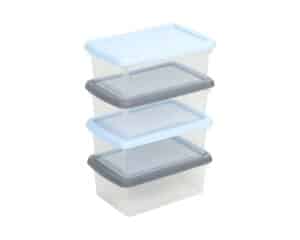 Wham®box Set Of 4 - Box & Lid 3.5L Clear/Assorted