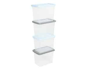 4.02 Wham® Box & Lid 6.7L Set of 4 Clear/Assorted