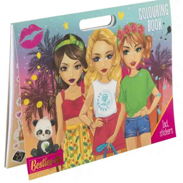 Colouring Book 26x35.5cm, 25 Sheets + sticker