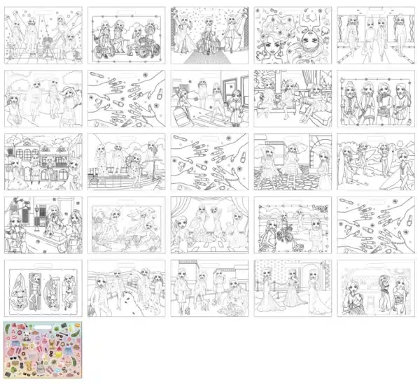 Colouring Book 26x35.5cm, 25 Sheets + sticker - Image 2