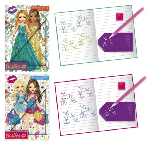 Besties Diamond Painting A5 Hardcover Notebook - Image 2