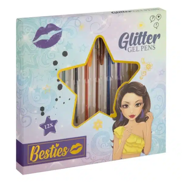 Besties 12 Glitter Gel Pens