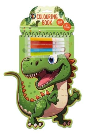Dinosaur Shaped Colouring Book 20 Sheets