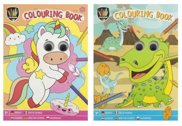 Colouring Book Wobbly Eyes 27x19.5cm, 20 pages