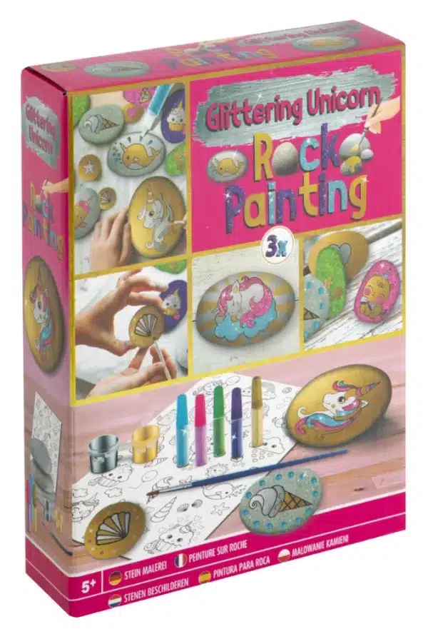 Glitter Unicorn Rock Painting Set