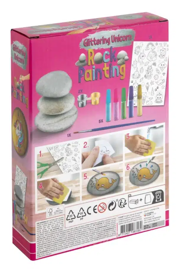 Glitter Unicorn Rock Painting Set - Image 2