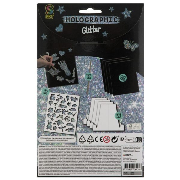 A5 Glitter/Rainbow Scratch Art Kit, - Image 3