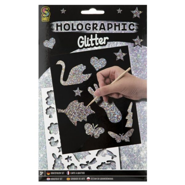 A5 Glitter/Rainbow Scratch Art Kit, - Image 2