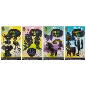 Make Your Own Scratch Art Animals, 4 Piece Pack