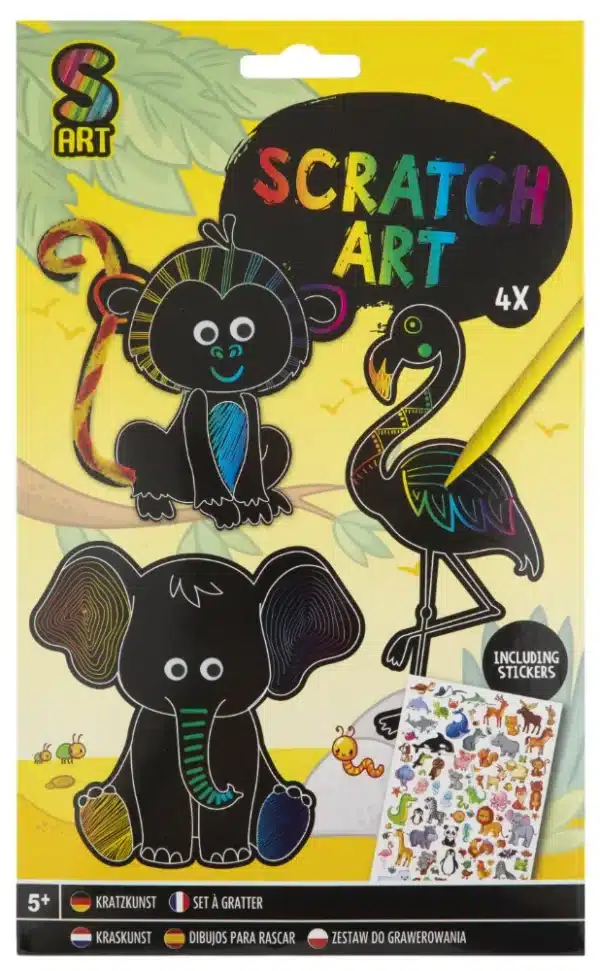 Make Your Own Scratch Art Animals, 4 Piece Pack - Image 2