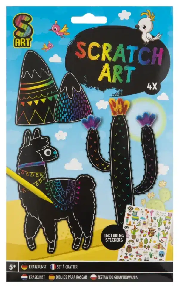 Make Your Own Scratch Art Animals, 4 Piece Pack - Image 3