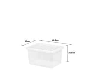 Crystal 25Ltr PLastic Storage Box with Lid