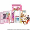 Barbie Dollhouse Playset with Barbie Doll & House with 2 Levels & 4 Play Areas, Fully Furnished, with Pet Puppy & Accessories - Image 2