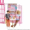 Barbie Dollhouse Playset with Barbie Doll & House with 2 Levels & 4 Play Areas, Fully Furnished, with Pet Puppy & Accessories - Image 4