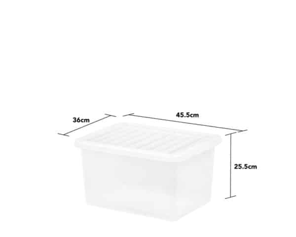 Crystal 31Ltr Plastic Storage Box with Lid