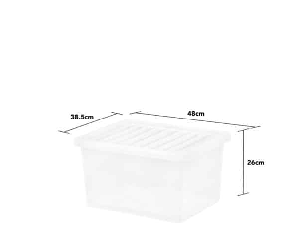 Crystal 37Ltrs Plastic Storage Box with Lid