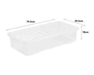 Crystal 42Ltr Underbed Plastic Storage Box with Lid