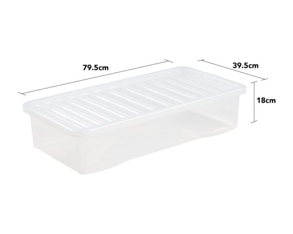 Crystal 42Ltr Underbed Plastic Storage Box with Lid
