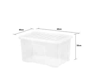 Crystal 60Ltr Plastic Storage Box with Lid