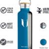 Vacuum Insulated Stainless Steel Water Bottle 750ml Sea Blue - Image 3