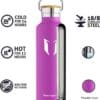 Super Sparrow Vacuum Insulated Stainless Steel Water Bottle 750ml Lilac Purple - Image 3
