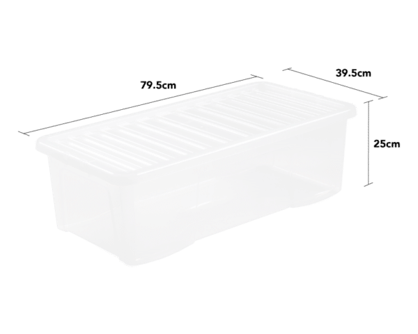 Crystal 62Ltr Plastic Storage Box with Lid