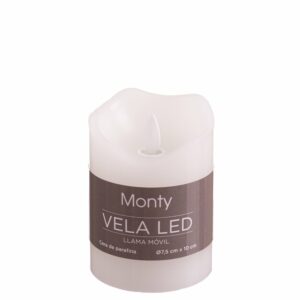 White Motion Led Wax Candle 7.50cm