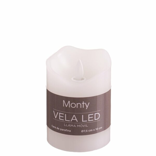 White Motion Led Wax Candle 7.50cm