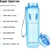 Super Sparrow Tritan Sports Bottle 1000ml Matt Blue - Image 4