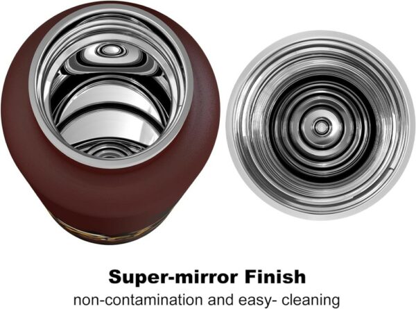 Super Sparrow Ultra-light Insulated Stainless Steel Water Bottle With Straw Lid 750ml Dark Brown - Image 3