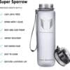 Super Sparrow Tritan Sports Bottle 1000ml Matt Grey - Image 3