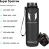 Super Sparrow Tritan Sports Bottle 1000ml Matt Black - Image 3
