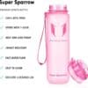 Super Sparrow Tritan Sports Bottle 1000ml Matt Pink - Image 3