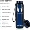 Super Sparrow Tritan Sports Bottle 1000ml Blueberry Gloss - Image 2