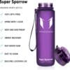 Super Sparrow Tritan Sports Bottle 500ml Matt Orchid - Image 2