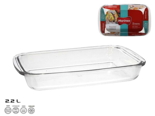 Marinex Glass Oven Dish  34.5x21x5cms- 2.2Ltrs