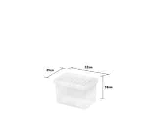 Crystal 7Ltr Plastic Storage Box with Lid