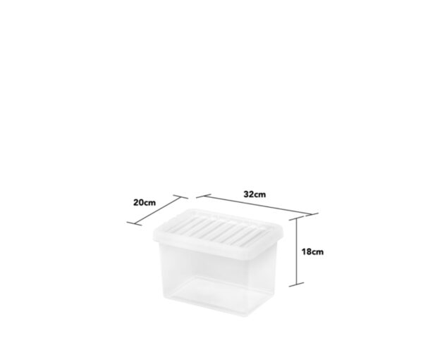 Crystal 7Ltr Plastic Storage Box with Lid