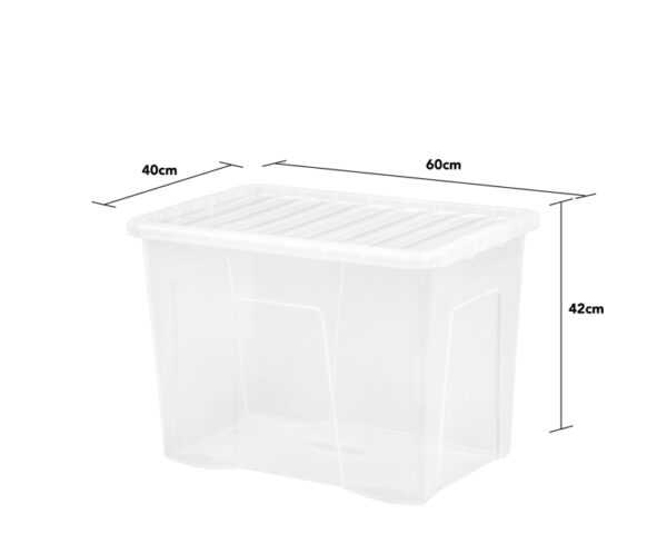 Crystal 80Ltr Plastic Storage Box  with Lid