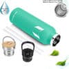 Vacuum Insulated Stainless Steel Water Bottle 750ml Emerald - Image 3